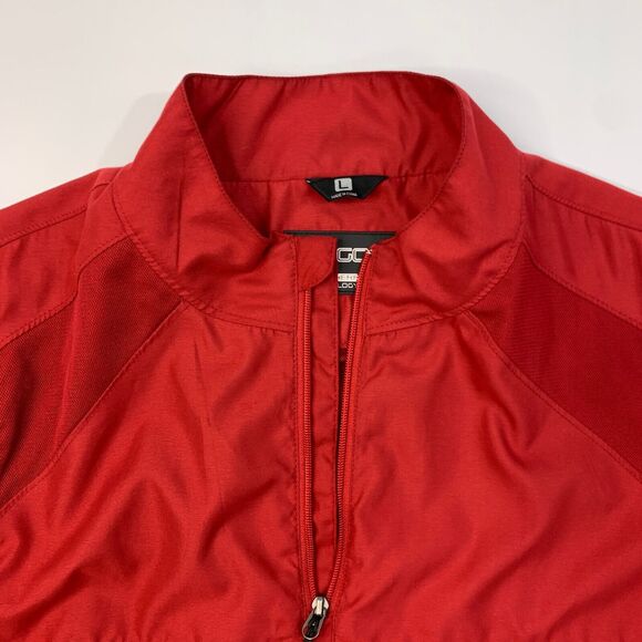 Weatherproof WP Golf Jacket Mens L Large Red Half Zip Pullover Water Resistant - Picture 6 of 15